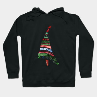 Watercolor decorative christmas tree Hoodie